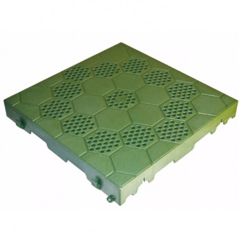 Mattonella semiforata verde Dakota 400x400x50mm per giardino ed aree esterne Dakota - 1
