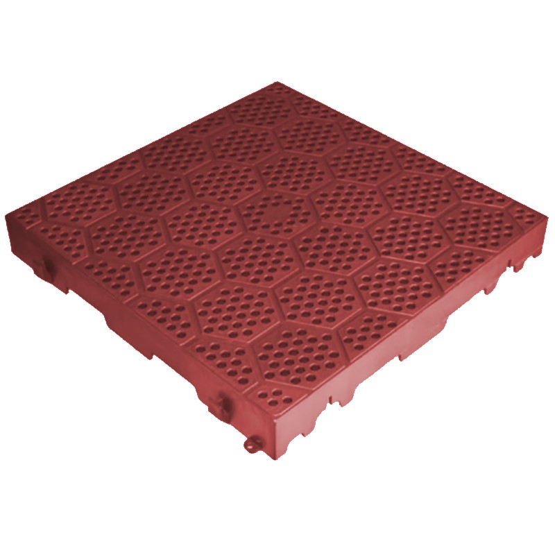 Mattonella forata rossa Dakota 400x400x50mm per giardino ed aree esterne Dakota - 1