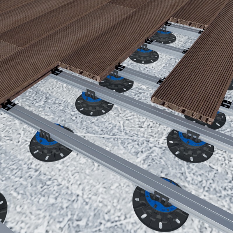 Magatello Dakota Keradeck in alluminio per paving e deking, 2000x40x30mm Dakota - 3