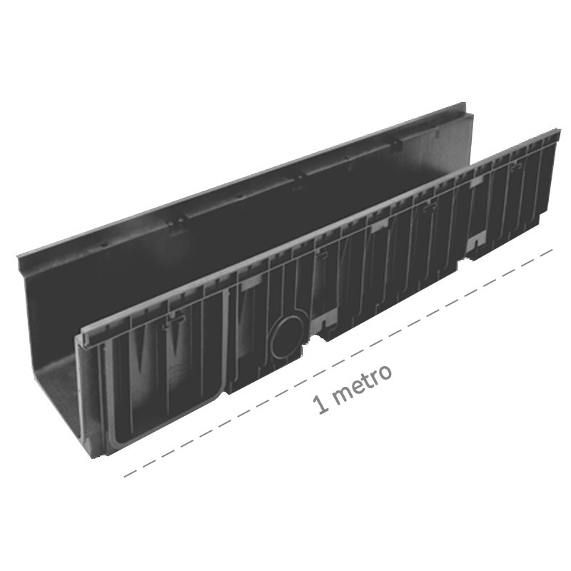 Canaletta di scolo Dakota Taurus 1mt 200x150 predisposta per profilo di rinforzo Dakota - 1