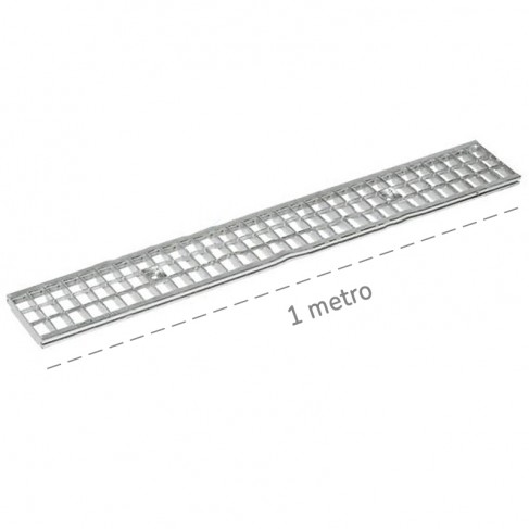 Griglia in acciaio zincato C250 Dakota 1mt 33x33 per canalette di scolo Taurus 130 Dakota - 1