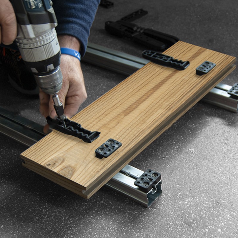 Kit fissaggio Dakota Quix System per decking a doghe in legno naturale Dakota - 3