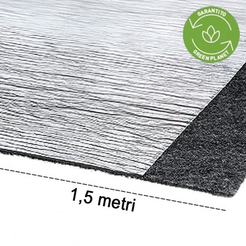 Isolante acustico sottomassetto Isolmant UnderPlus Black.E 7mm per sistemi radianti, 1,5x25mt  (37,5m²) Isolmant - 1