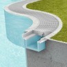 Griglia Dakota Snake 0,5mt 200x20mm per deflusso acqua piscine a sfioro Dakota - 2