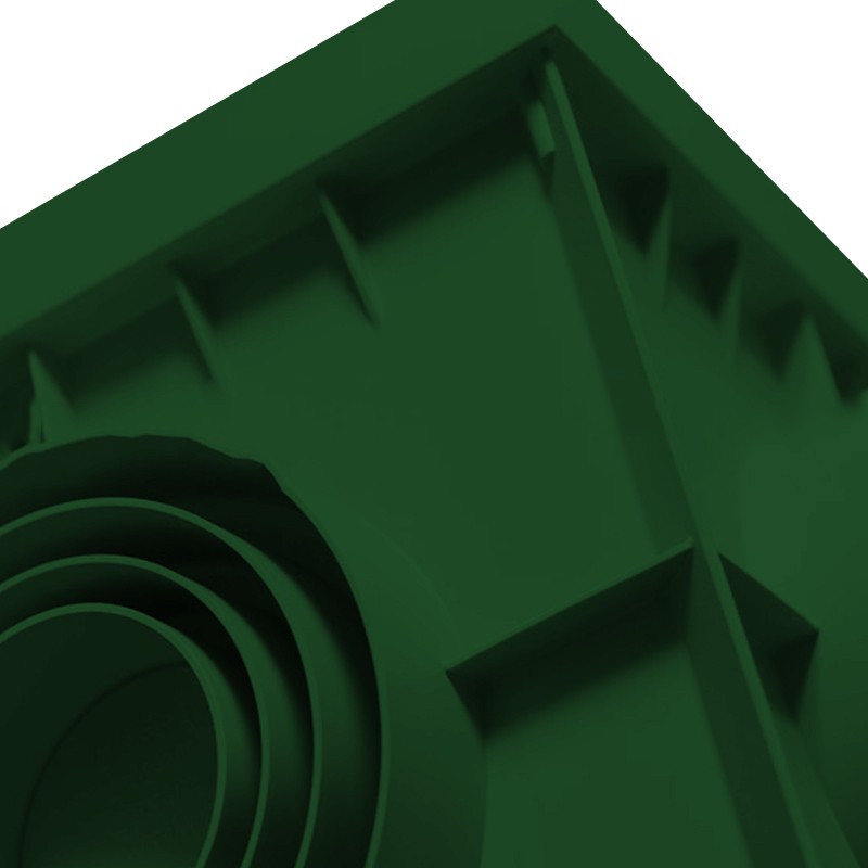 Pozzetto di ispezione Dakota Plus 300x300mm in polipropilene verde Dakota - 3