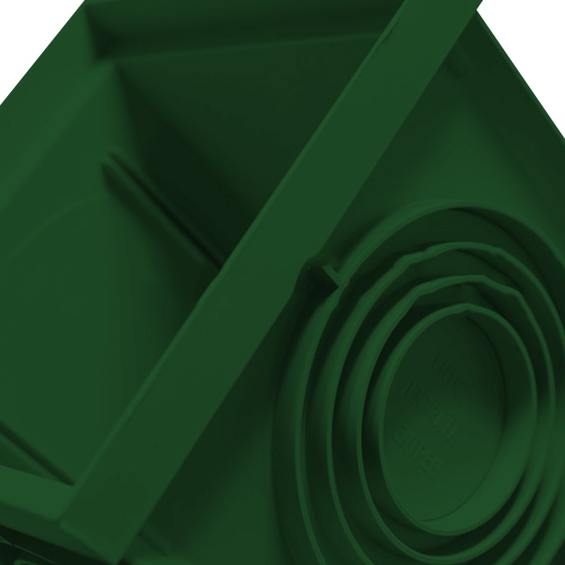 Pozzetto di ispezione Dakota Plus 300x300mm in polipropilene verde Dakota - 4