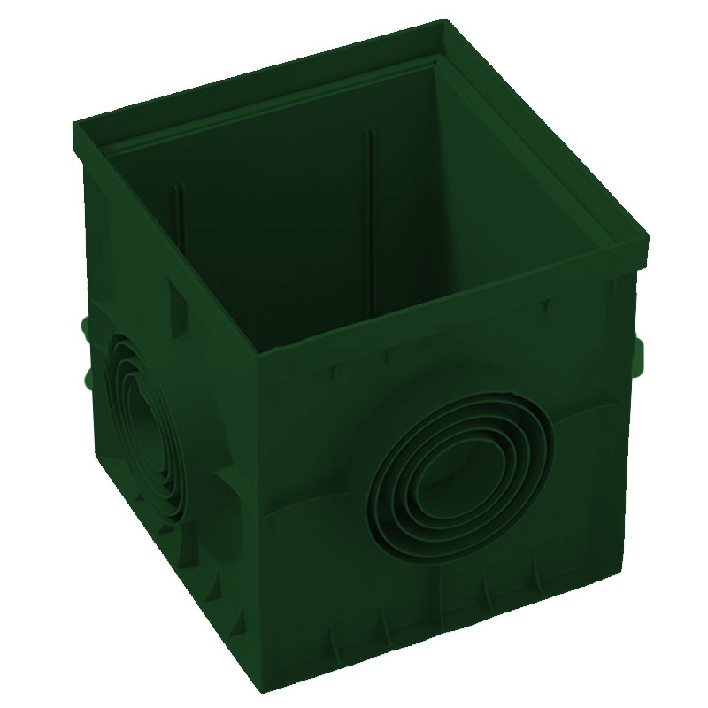 Pozzetto di ispezione Dakota Plus 300x300mm in polipropilene verde Dakota - 1