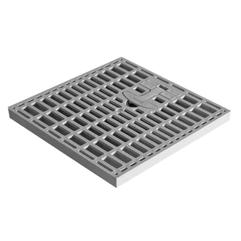 Coperchio a griglia con maniglia Dakota 300x300mm grigio per pozzetto ispezione Dakota - 1
