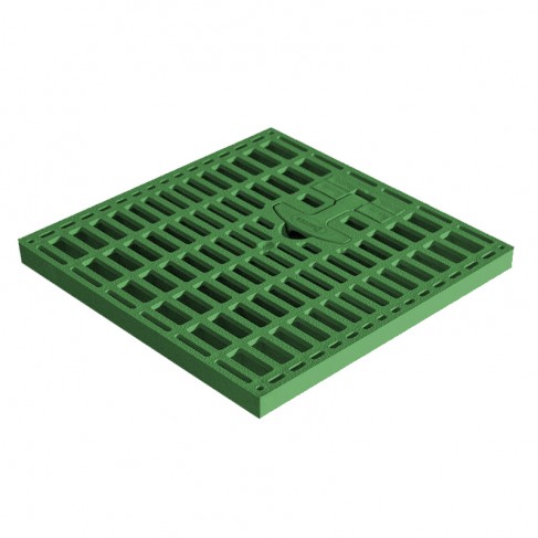 Coperchio a griglia con maniglia Dakota 200x200mm verde per pozzetto ispezione Dakota - 1