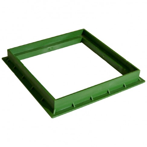 Telaio in polipropilene verde Dakota per coperchio/griglia pozzetti ispezione in muratura Dakota - 1