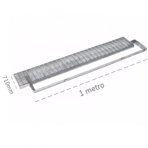 Griglia con telaio Dakota 1000x710mm con maglia antitacco in acciaio zincato Dakota - 1
