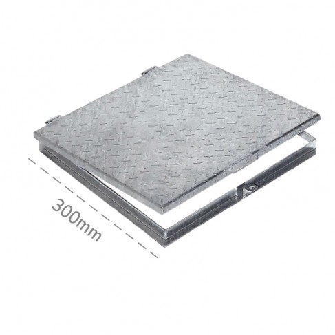 Copricistenza chiusino Dakota 300x300x35mm in acciaio zincato