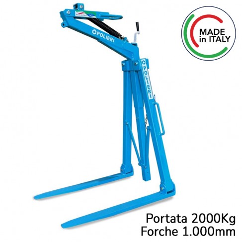 Forca per gru a bilanciamento automatico Polieri FRC/100 lunghezza 1mt, portata 2.000Kg Polieri - 1