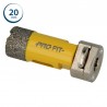 Fresa a tazza diamantata ProFit Diamond Dry Click&Drill per composito, pietra naturale, ceramica, 20mm