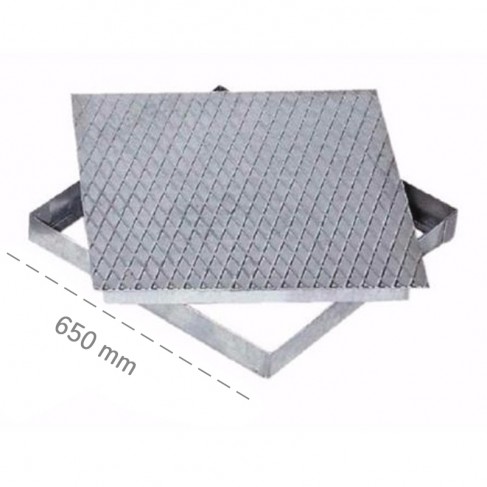 Chiusino a scomparsa Dakota 650x650x47mm in acciaio zincato