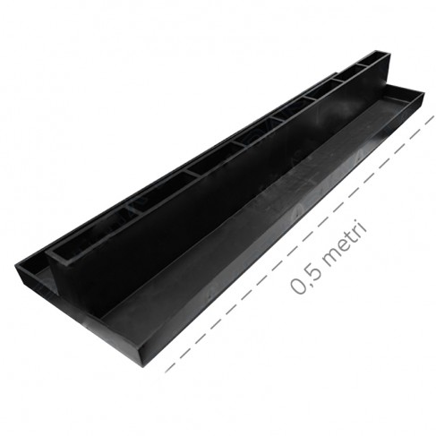 Griglia Dakota 130x500x20mm a fessura centrale h0mm in polipropilene per canalette Dakota - 1