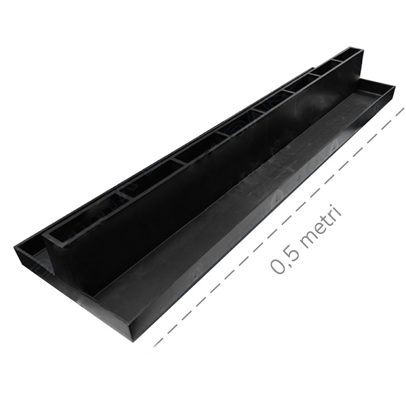 Griglia Dakota 130x500x20mm a fessura centrale h0mm in polipropilene per canalette Dakota - 1