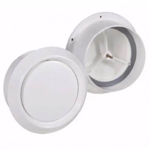 Valvola di ventilazione fissa Dakota 100mm con diffusore regolabile in ABS bianco opaco Dakota - 1