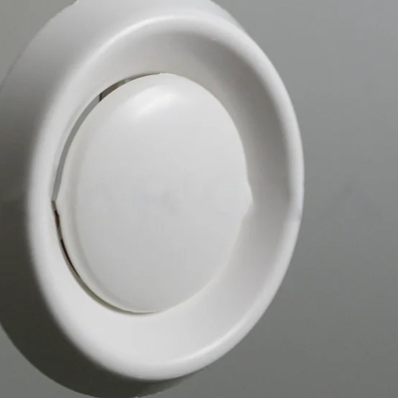 Valvola di ventilazione fissa Dakota 100mm con molla e diffusore regolabile in ABS bianco opaco Dakota - 2