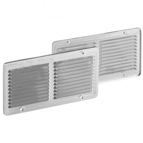 Griglia di ventilazione fissa rettangolare Dakota 280x150mm in alluminio