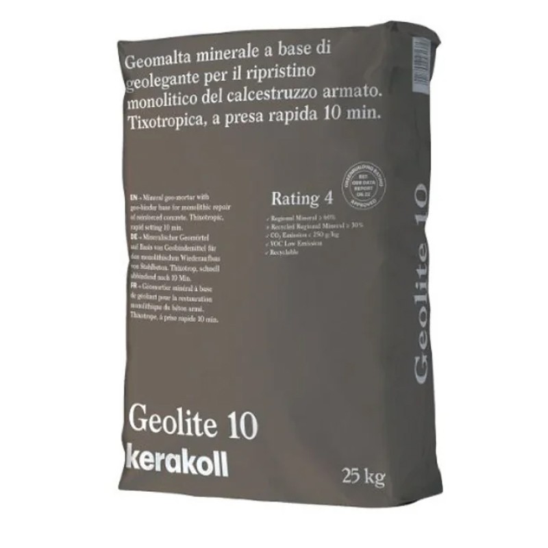 Geomalta minerale Kerakoll Geolite 10 per ripristino calcestruzzo armato (sacco da 25 Kg) Kerakoll - 1