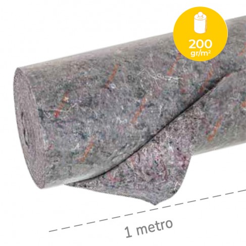 Feltro di protezione per pavimento Dakota 200g/m2 impermeabile e antiscivolo, rotolo 1x25mt Dakota - 1