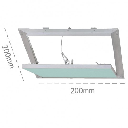 Botola d'ispezione Dakota AluHydro 200x200mm per soffitti/pareti in cartongesso, lastra idro 12,5mm Dakota - 1