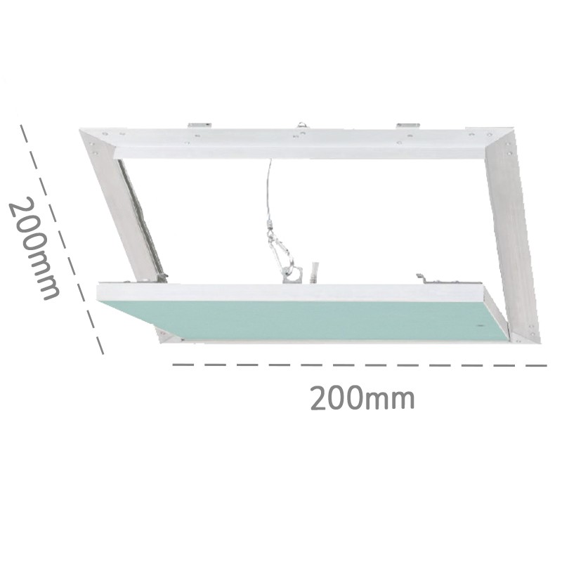 Botola d'ispezione Dakota AluHydro White 200x200mm per soffitti/pareti in cartongesso, lastra idro 12,5mm