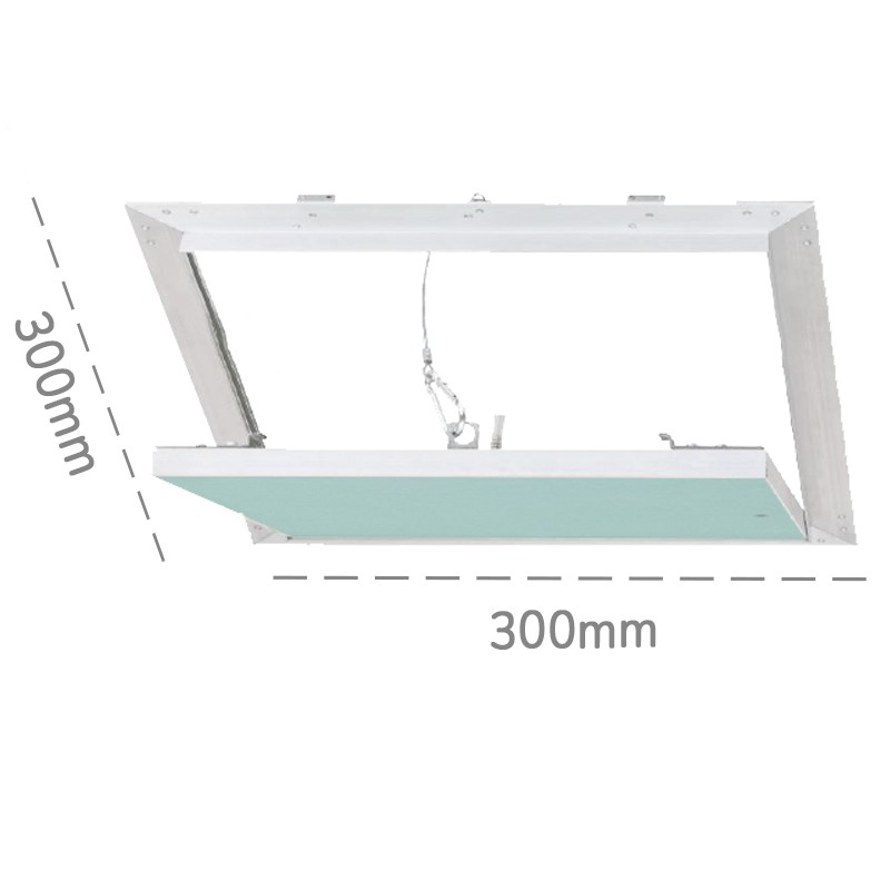 Botola d'ispezione Dakota AluHydro White 300x300mm per soffitti/pareti in cartongesso, lastra idro 12,5mm