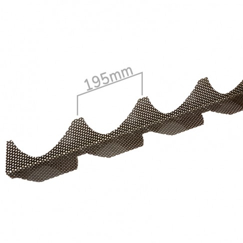 Griglie sagomate parainsetti Dakota passo 195mm in metallo per tetti ventilati (10pz) Dakota - 1