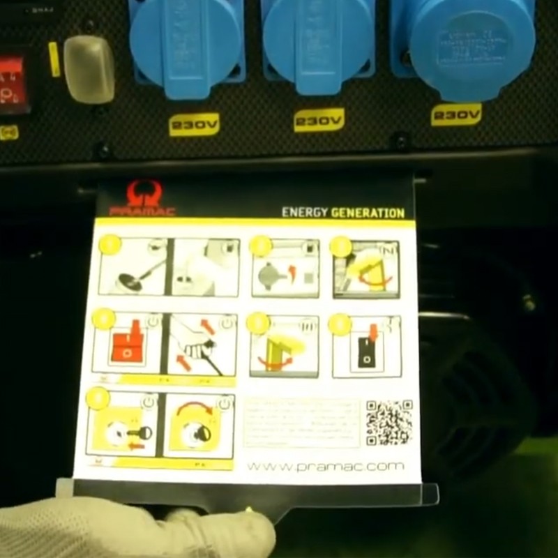 Generatore di corrente a benzina Pramac PX8000 Trifase 4.8kW con ruote Pramac - 2