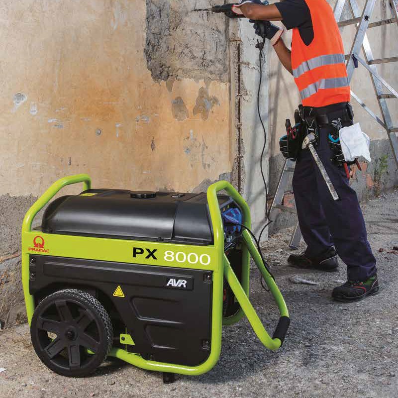 Generatore di corrente a benzina Pramac PX8000 Trifase 4.8kW con ruote Pramac - 6