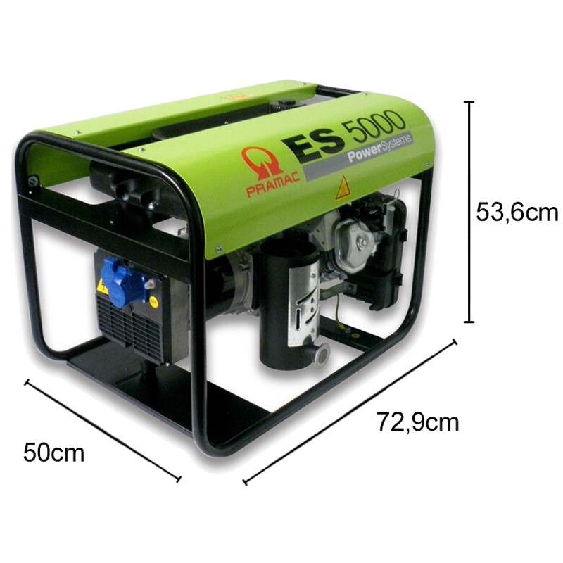 Generatore di corrente a benzina Pramac ES5000 Monofase 4.6kW con regolatore automatico tensione Pramac - 7