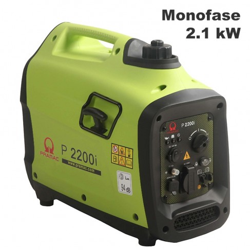 Generatore di corrente portatile a benzina Pramac P2200i Inverter Monofase 2.1Kw