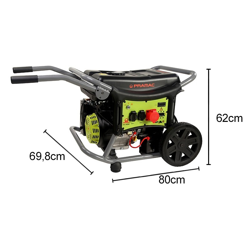Generatore di corrente a benzina Pramac WX6250 Trifase 6.1Kw con AVR Pramac - 5