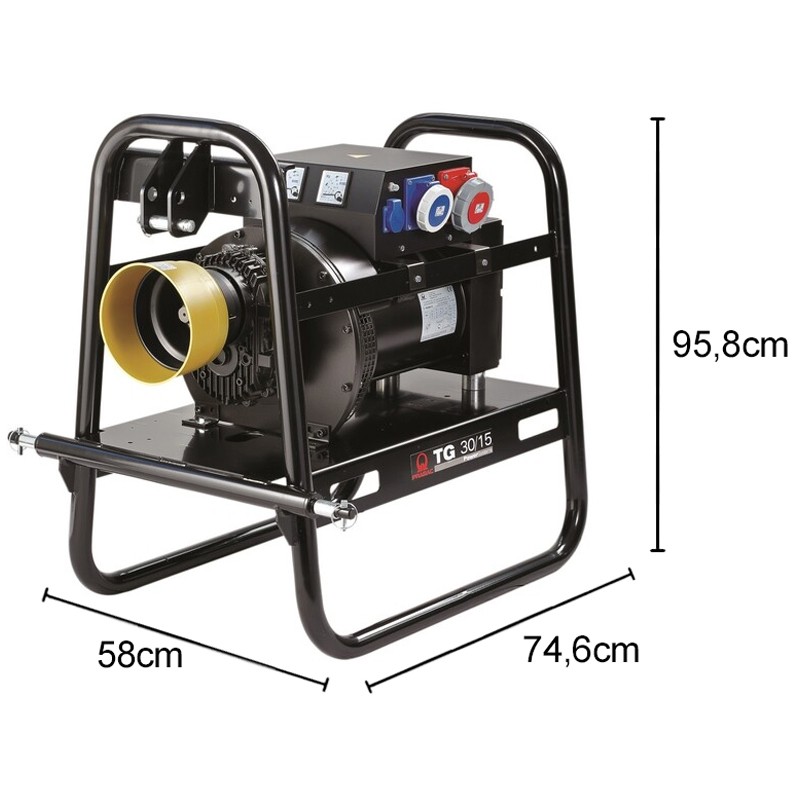 Generatore di corrente a cardano Pramac TG12/3 Trifase 12kW per trattori Pramac - 2