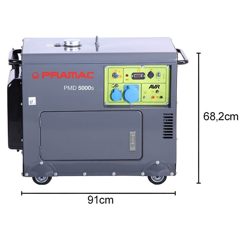 Generatore di corrente diesel Pramac PMD 5000S Monofase 5kW per uso residenziale Pramac - 5