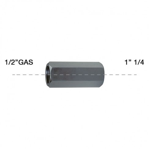 Raccordo per corone e prolunghe Rurmec con attacco 1/2" Gas - 1/1.4" Rurmec - 1