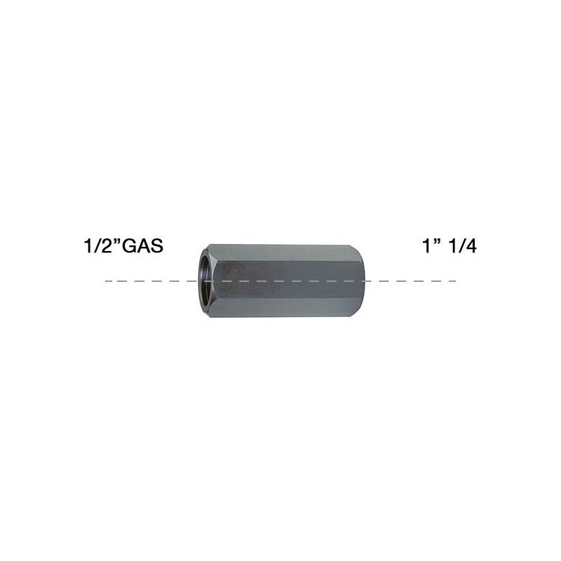 Raccordo per corone e prolunghe Rurmec con attacco 1/2" Gas - 1/1.4" Rurmec - 1