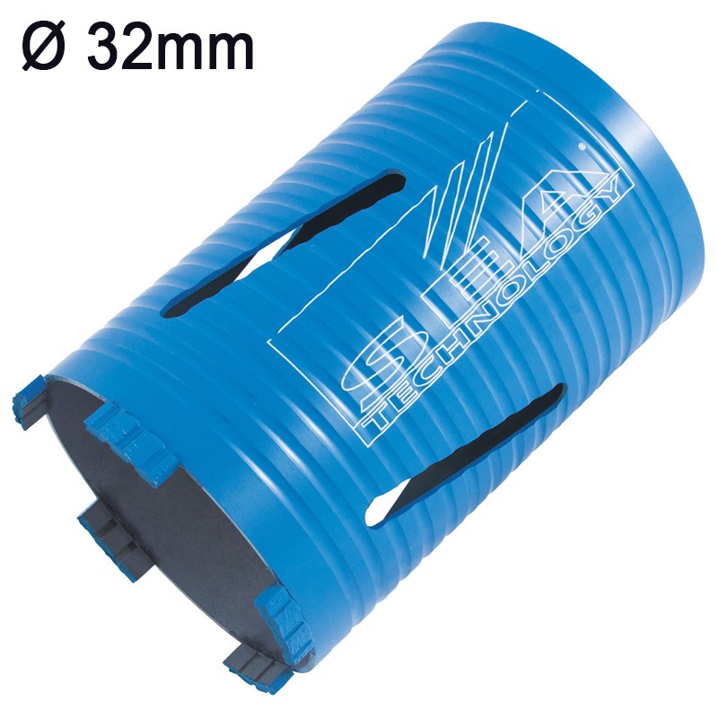 Corona diamantata a secco Sea Technology Tre 150 per cemento armato attacco M16, 32mm