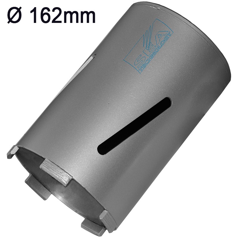 Corona diamantata a secco Sea Technology Due 150 per cemento stagionato attacco M16, 162mm