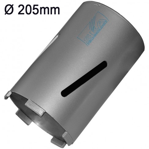 Corona diamantata a secco Sea Technology Due 150 per cemento stagionato attacco M16, 205mm