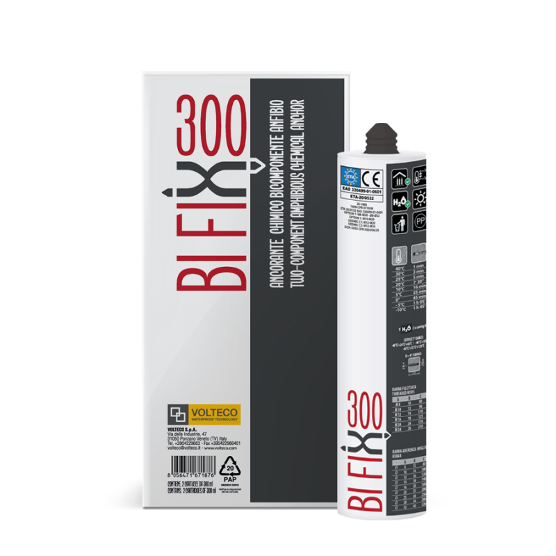 Ancorante chimico Volteco Bi Fix 300 (Confezione da 2 cartucce da 300 ml)