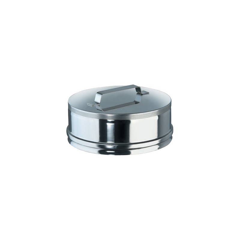 Tappo cieco con maniglia DN 100 AISI 316L BA