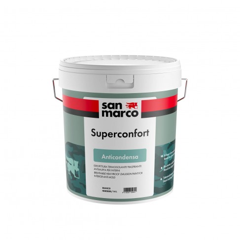 Idropittura anticondensa, termoisolante, antimuffa Superconfort San Marco per interni (Secchio da 4, 10 o 14Lt)