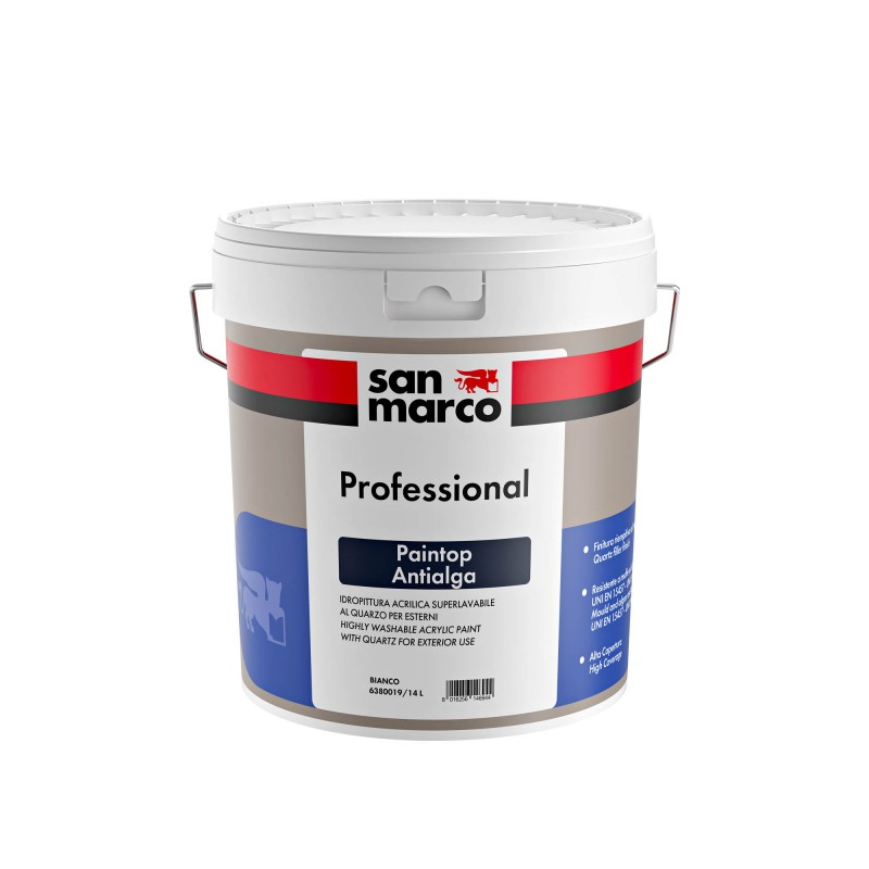 Idropittura murale per esterni San Marco Paintop antialga e antimuffa (Secchio da 4 o 14 Lt) San Marco - 1