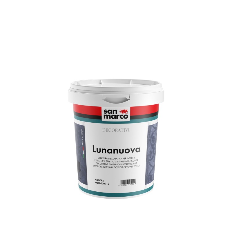 Velatura decorativa Lunanuova San Marco per esterni ed interni effetto cristalli multicolore (Secchio 4Lt)