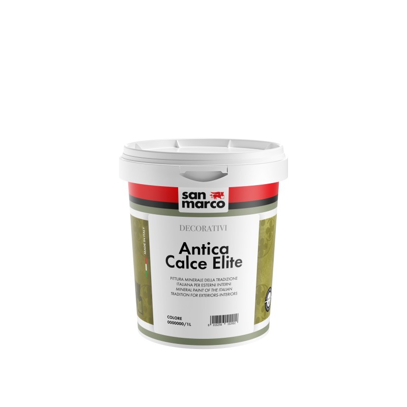 Pittura minerale Antica Calce Elite traspirante San Marco per esterni ed interni (Secchio da 4Lt o 14 Litri)