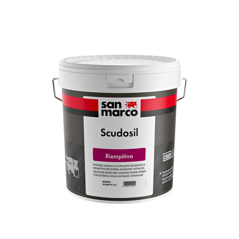 Finitura murale autopulente San Marco ScudoSIL riempitivo per esterni (Secchio da 5 o 15 Litri)