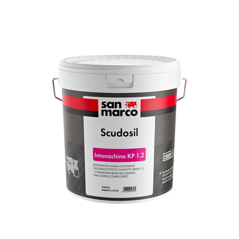 Rivestimento murale San Marco ScudoSIL effetto compatto Grana 1,2 (Secchio 25Kg)